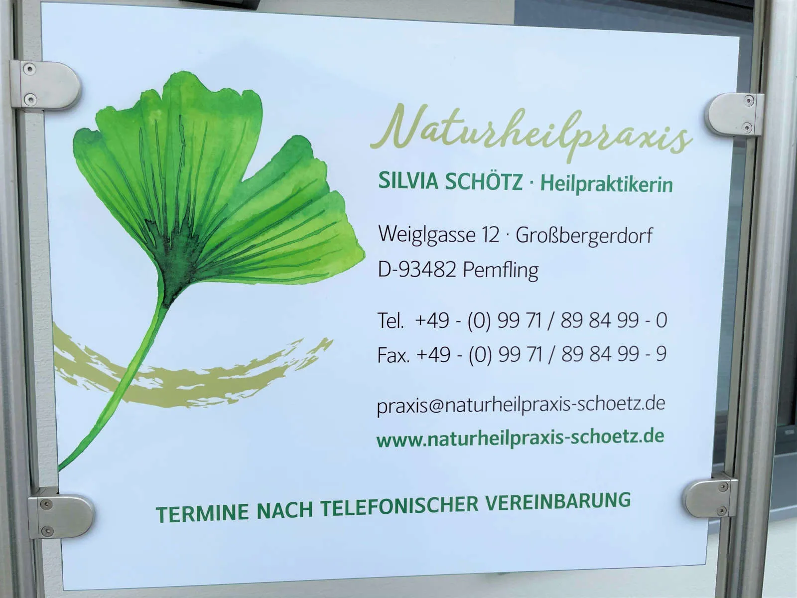 Silvia Schötz Naturheilpraxis Eingang